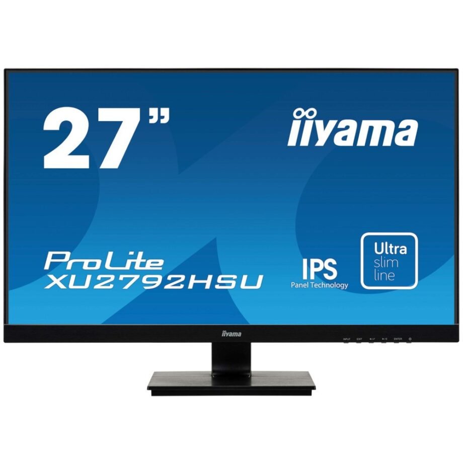 Moniteur IIYAMA 27'' dalleIPS LED 4K 3840x2160 Ultra Mince 300 cd/m² DVI HDMI Display PortUSB HUB x2 XU2792UHSU-B1